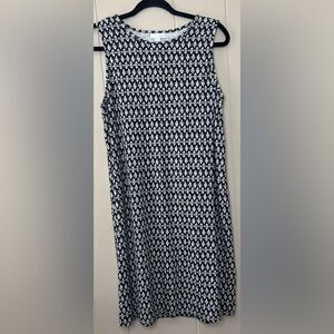 J. Jill 100% Indian Cotton Ikat Print Shift Mini Dress Size Medium